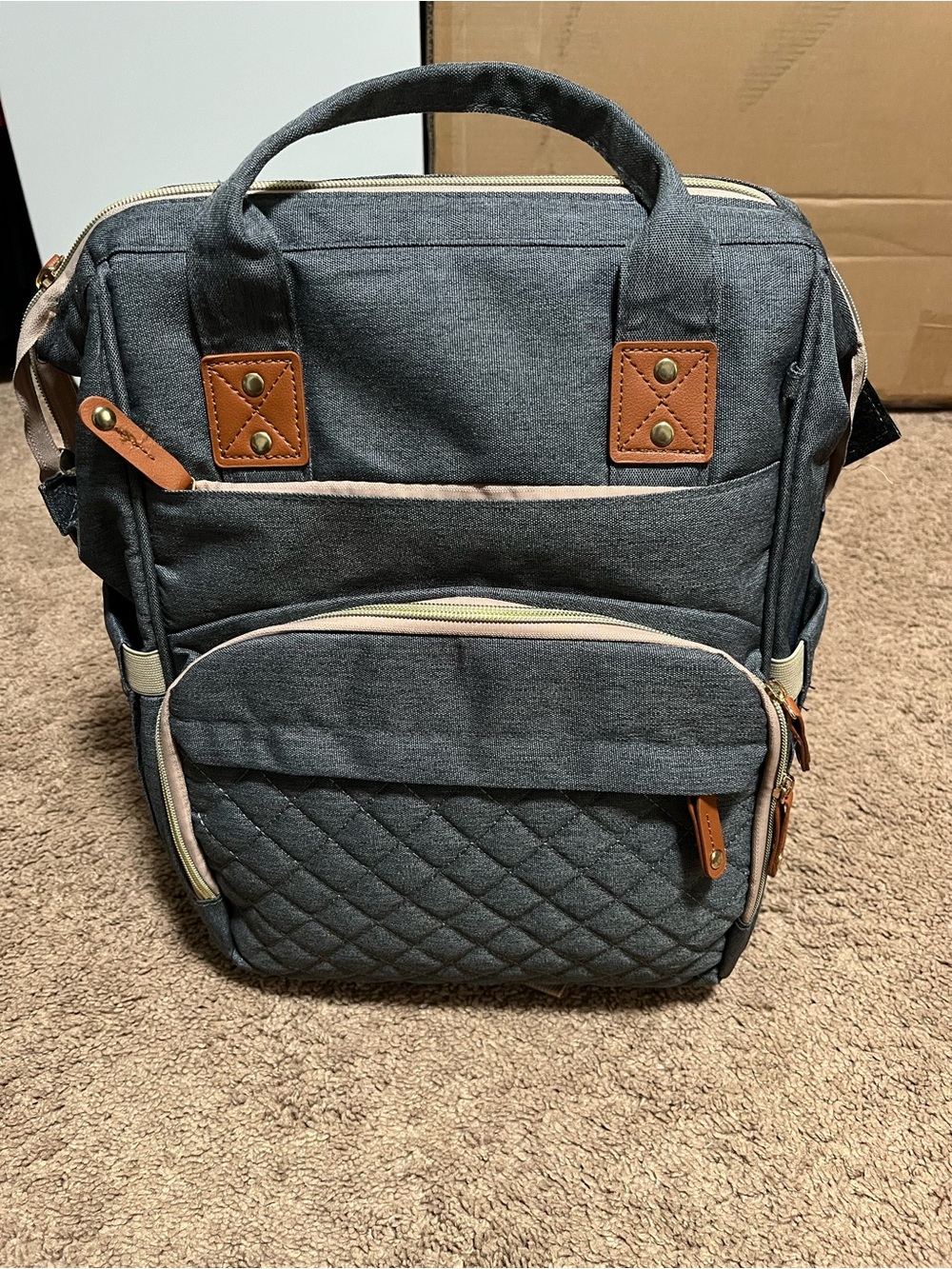 3-in-1 Expandable Diaper Bag with Pacifier & Baby Wipes Holder & Changing Pad